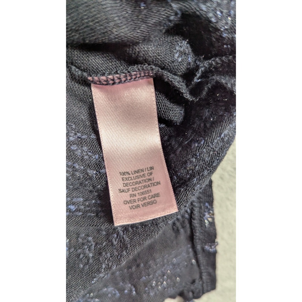 Calypso St Barth Women Dress Small 100% Linen Sequin Tassel Hem Coverup‎ - Picture 13 of 15